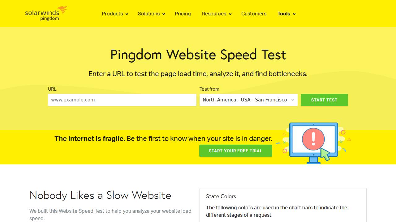 Pingdom Tools Screenshot